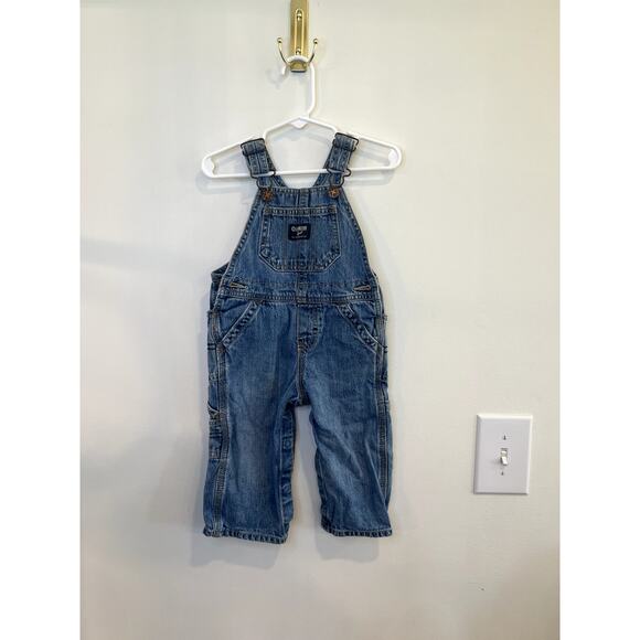 OshKosh B'gosh Other - Vintage OshKosh B’gosh Baby Denim Overalls 12 Months Carpenter Style